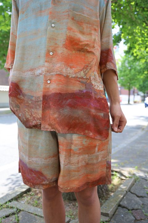 YOKE 24SS 新作LANDSCAPE PRINTED OPEN COLLAR SHIRT style 2024.5.5