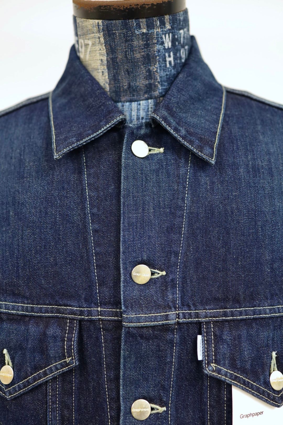 グラフペーパー Selvage Denim Trucker Jacket(GU261-20055DB)INDIGO_DARK FADE★1月24日(土)発売！