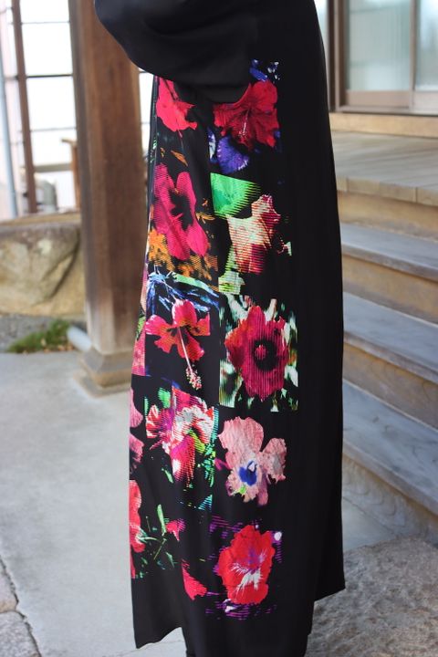 Yohji Yamamoto M-ノーカラー花柄シルクコート(HG-D03-410) style.2022.1.8