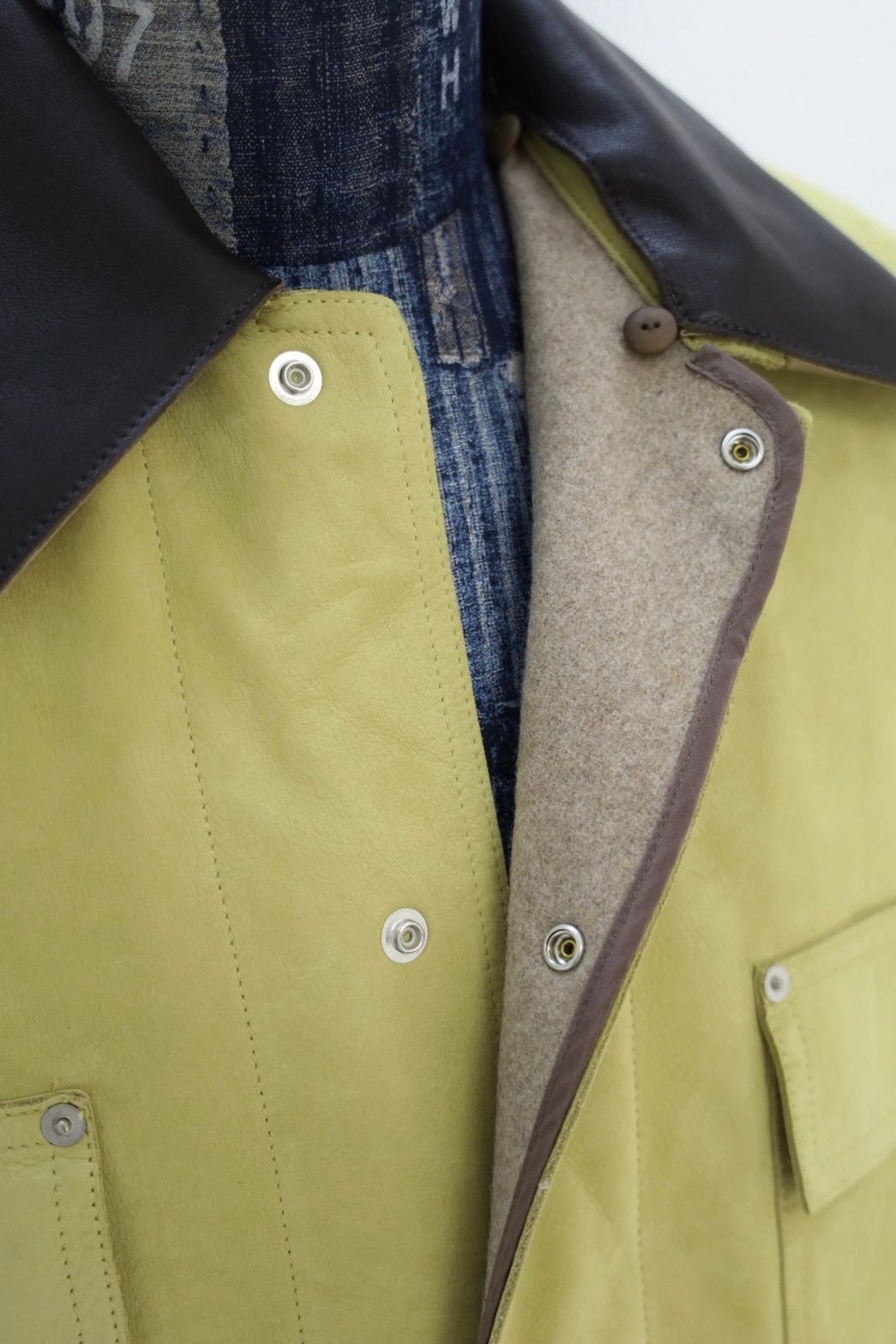 ヨーク 25FW Nuback Leather Coverall Jacket(YK25FW01019B) YELLOW BEIGE☆10月11日(土)新作発売！