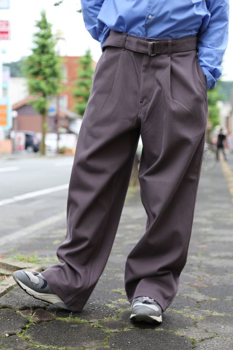 Graphpaper Hard Twill Belted Pants"GRAY"スタイル2020.7.26.