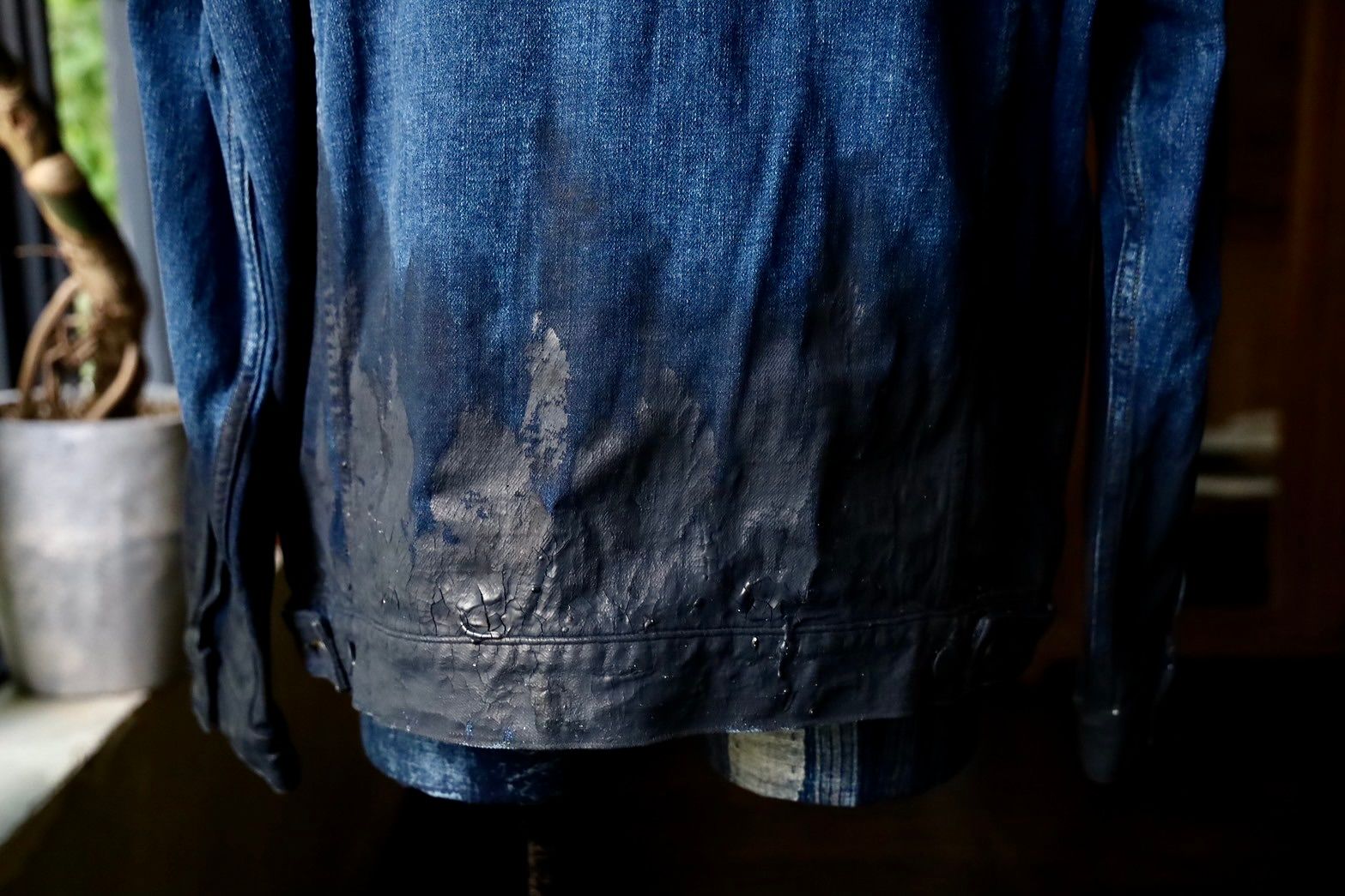 ヨーク24FW HAND PAINTED DENIM TRUCKER JACKET(YK24FW0785B-B)INDIGO