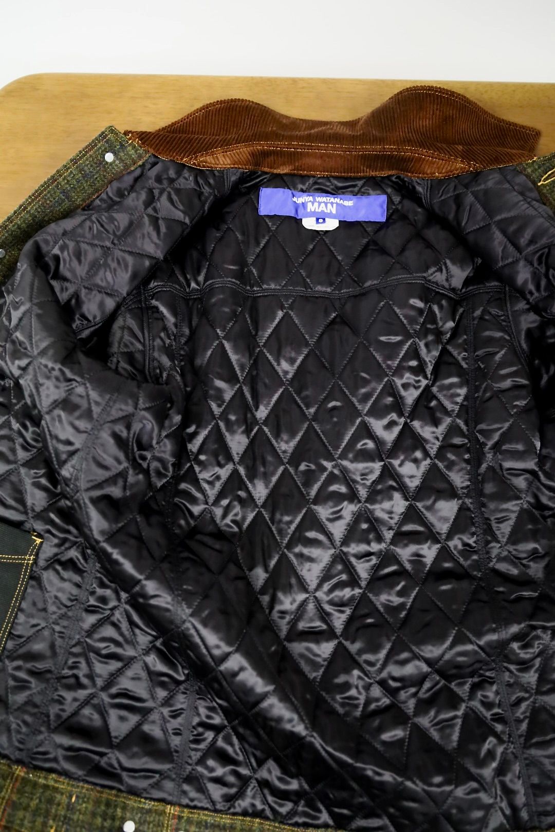 ジュンヤワタナベマン 25AW ウールチェックツイード綿ダッグレザージャケット(WP-J033-051)☆11月1日(土)発売！