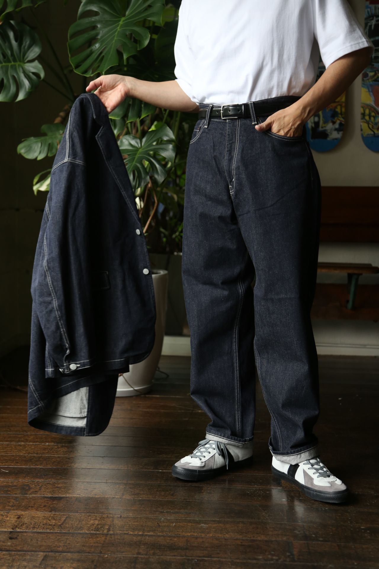 Graphpaper×CIOTA Suvincotton Denim Pants | labiela.com