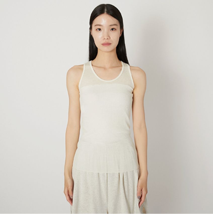 【Women's】プロダクトトゥエルブ  Super 120’s Wool Tank Top(26SS-WCS02)WHITE☆新作発売！