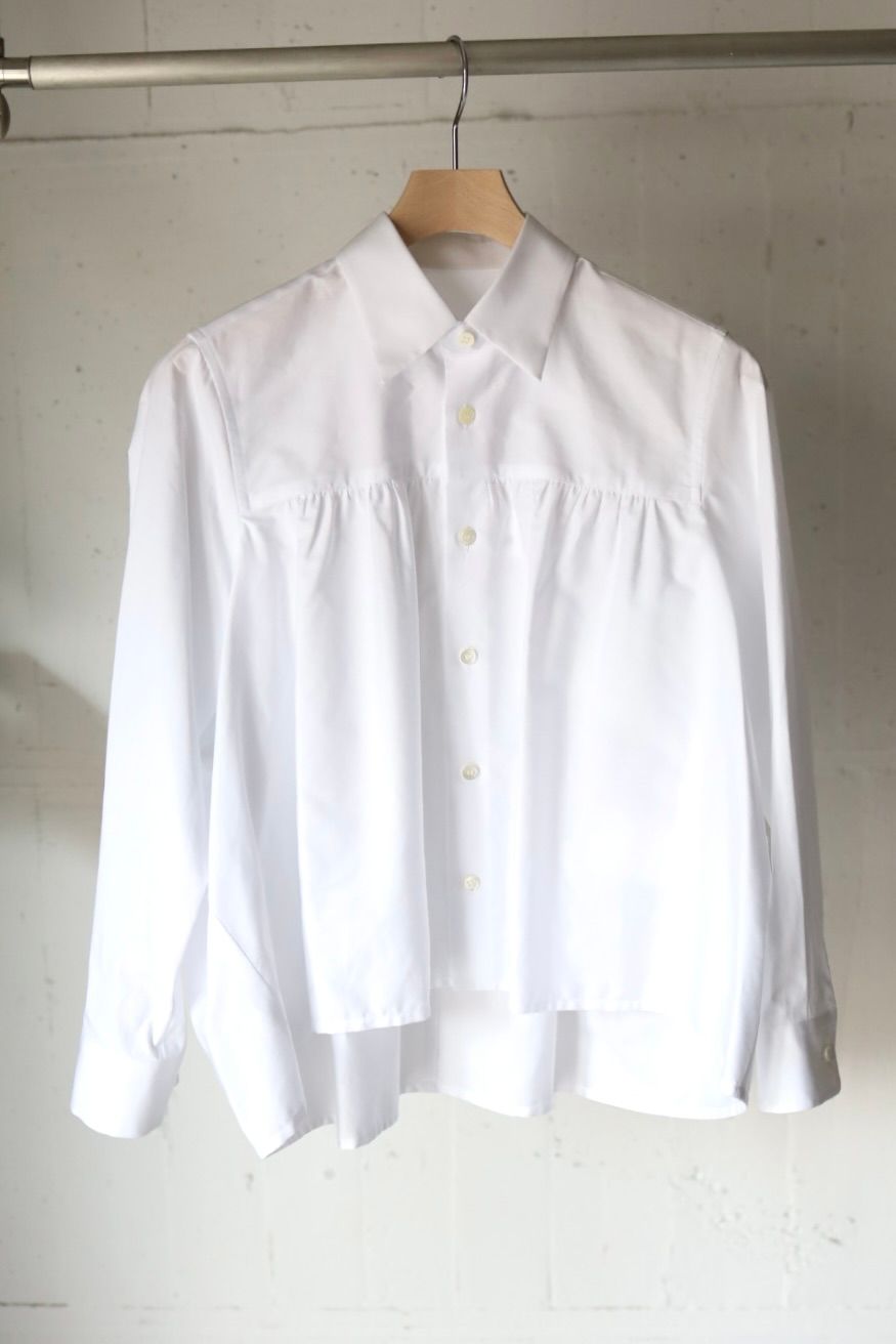 tao 26FW 綿ブロードギャザーブラウス(TZ-B006-051-2)WHITE☆8月7日(金)発売！