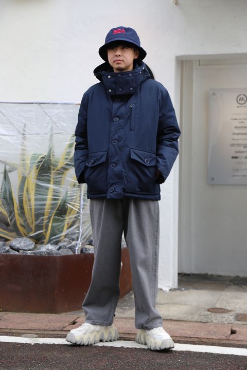 COMME des GARCONS 綿ナイロンウェザー×綿コーデュロイブルゾン style 2020.12.13.