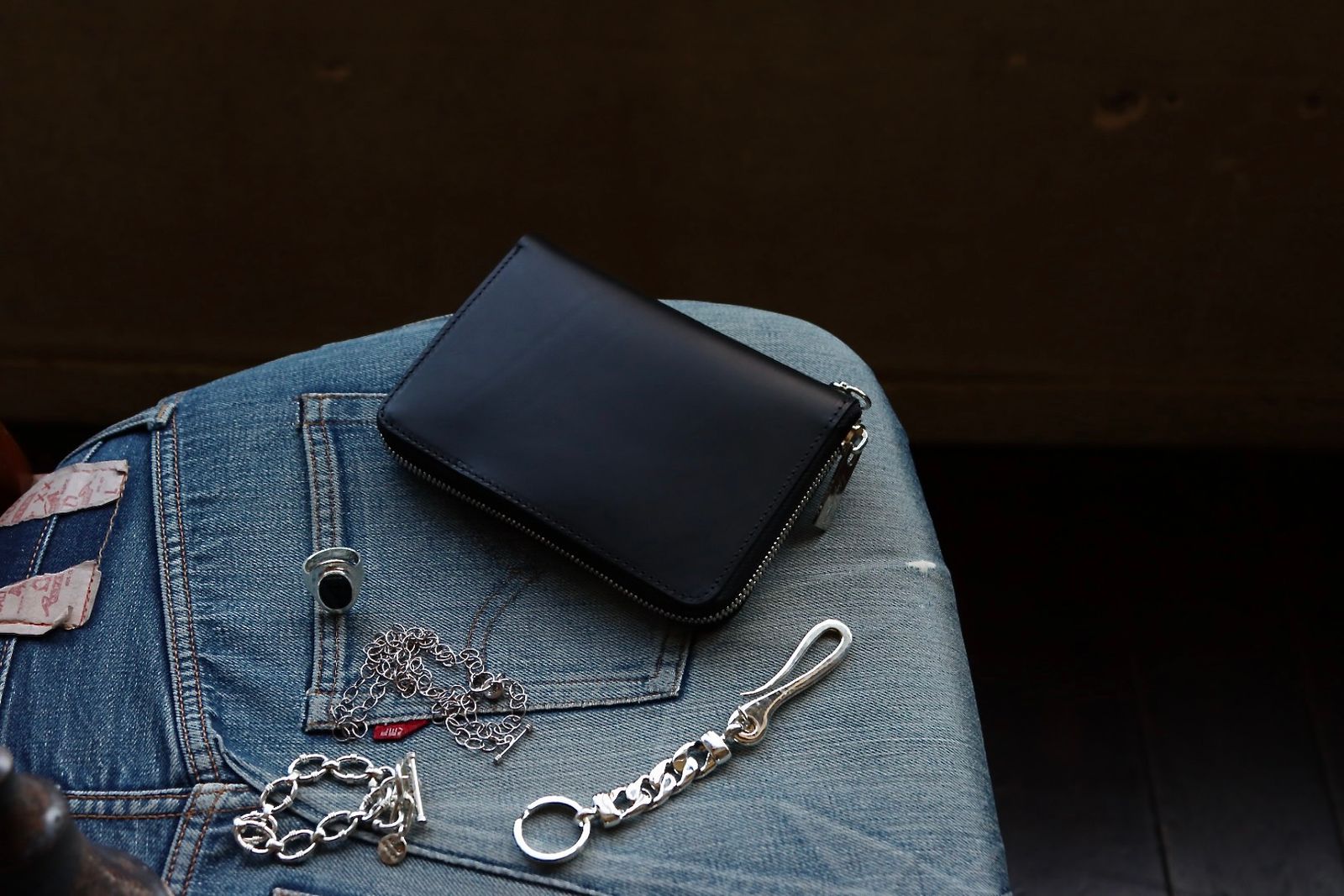 ヨウジヤマモト24SS THICK NATURAL FASTENER WALLET S(HS-A01-763-1)BLACK