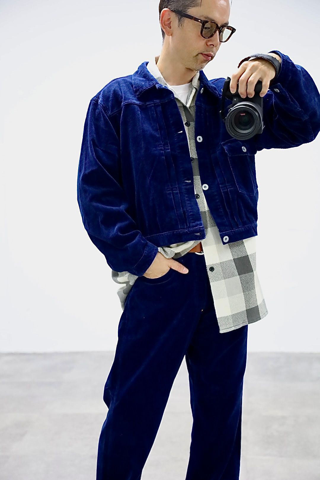 FOUNDOUR CORDUROY JACKET"INDIGO"スタイル.2025.10.12.