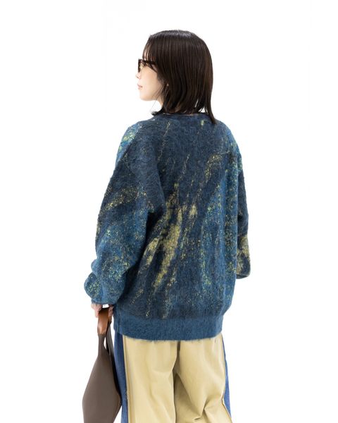 YOKE Abstract Jaquard Mohair Cardigan style 2025.12.27