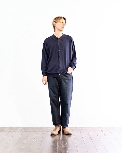 A.PRESSE Wool Knit Polo Collar Cardigan(NAVY) 8月10日(土)新作発売！