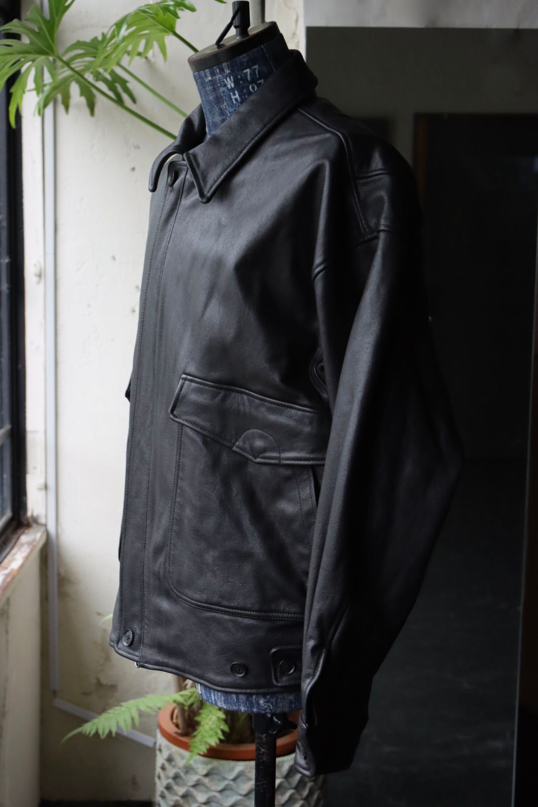 ヨーク 25FW LEATHER FLIGHT JACKET(YK25FW01017B)BLACK☆9月6日(土)発売！