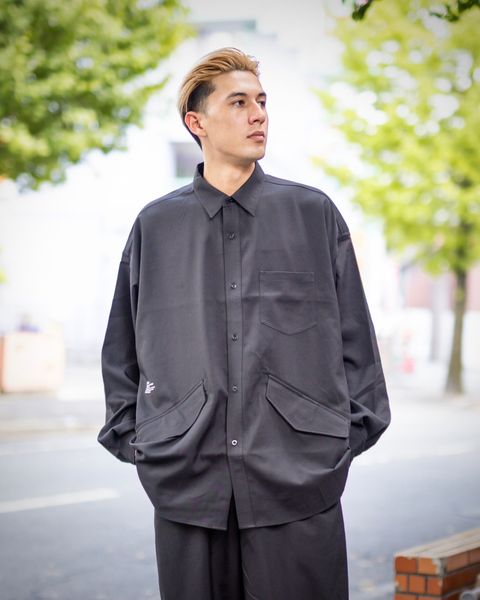 FreshService WOOLY TWILL TECH SHIRT(BLACK)9月28日(土)新作初売！