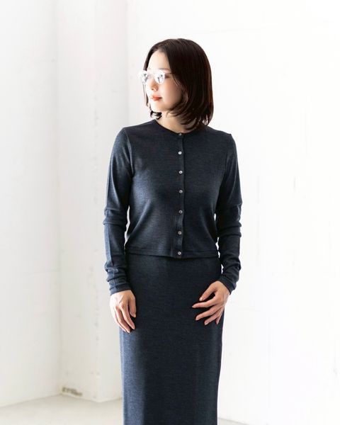 blurhms 25FW  Wool Rib Cardigan style.2025.08.07