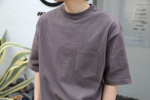 CIOTA スビンコットン10/-度詰め 吊り天竺ポケット付き半袖Tシャツ(CSLM-106M) style. 2021.04.25.