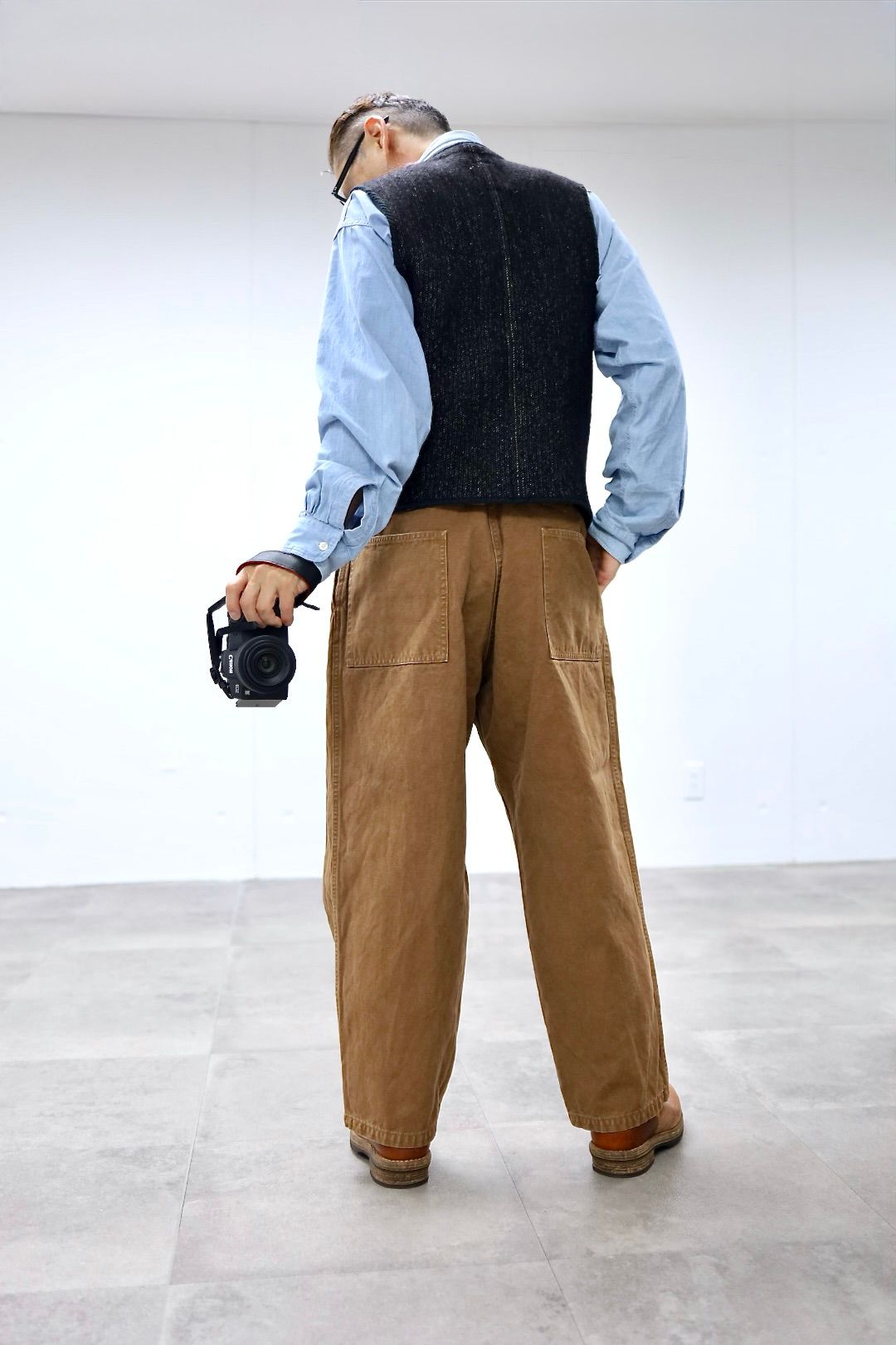 BOW WOW 25FWバウワウ ベストB CLOTH VEST AGED(BW252-BCV) AGED MIXED BLACK