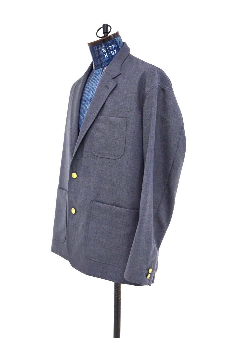フレッシュサービス WOOL SERGE COLLEGE BLAZER (FSC261-10212)GRAY