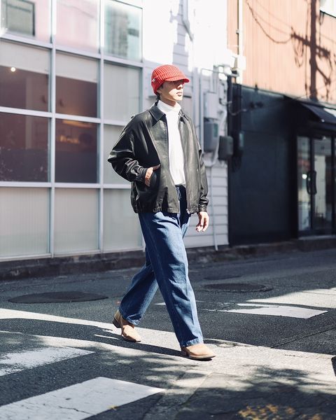 STRIPES FOR CREATIVE FW23 LEATHER BIG JACKETスタイル