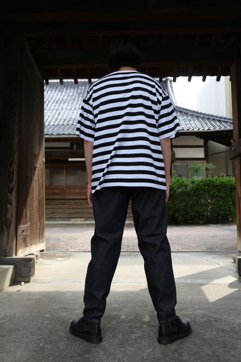 Graphpaper Border S/S Tee(GM203-70144B) style.2021.7.10.
