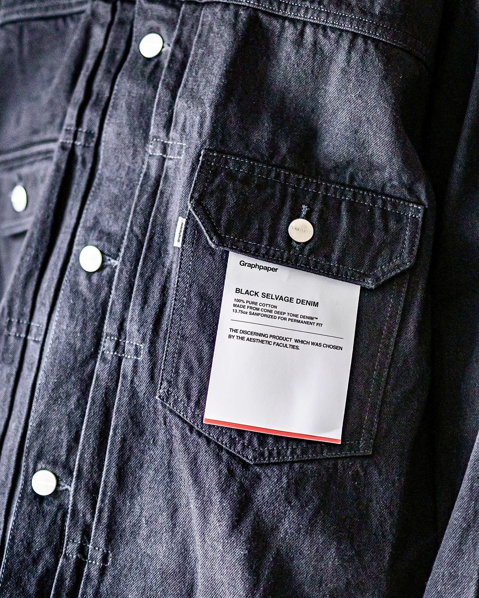 グラフペーパー Selvage Denim Jacket(GU253-20054RB)BLACK_WASHED