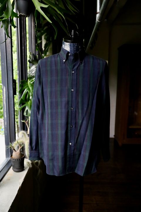 Silk Rayon B.D Shirt(24AAP-02-04H) BLACK WATCH