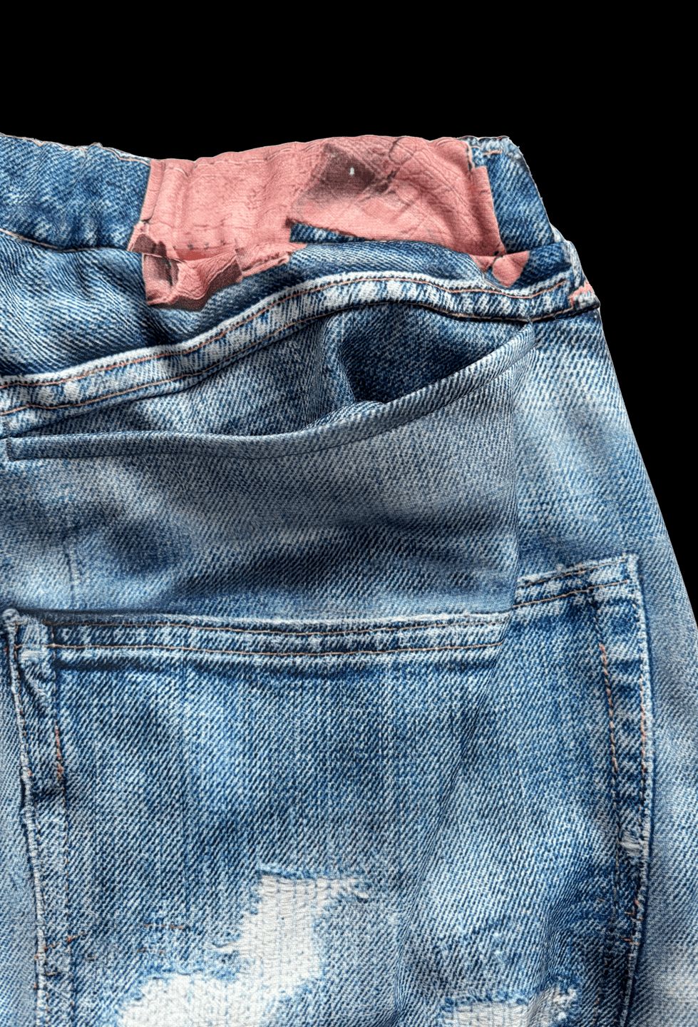 トーキングアバウト ジ アブストラクション 25AW DENIM PRINT FLEECE LINING WIDE PT(2526AW-PT-002F)BLUE☆新作発売！
