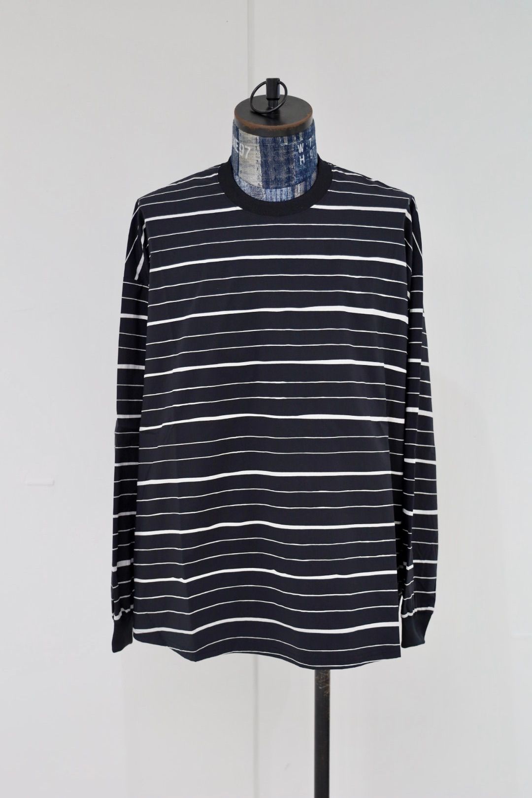 S.F.C 25FW エスエフシー SUPER BIG MIX STRIPE LS NYLON TEE (SFCFW25CS011)Black☆10月25日(土)発売！