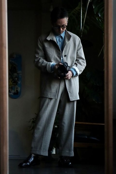 A.PRESSE 23SS Hunting Jacket & Herringbone Trousersスタイル.2023.3.5.