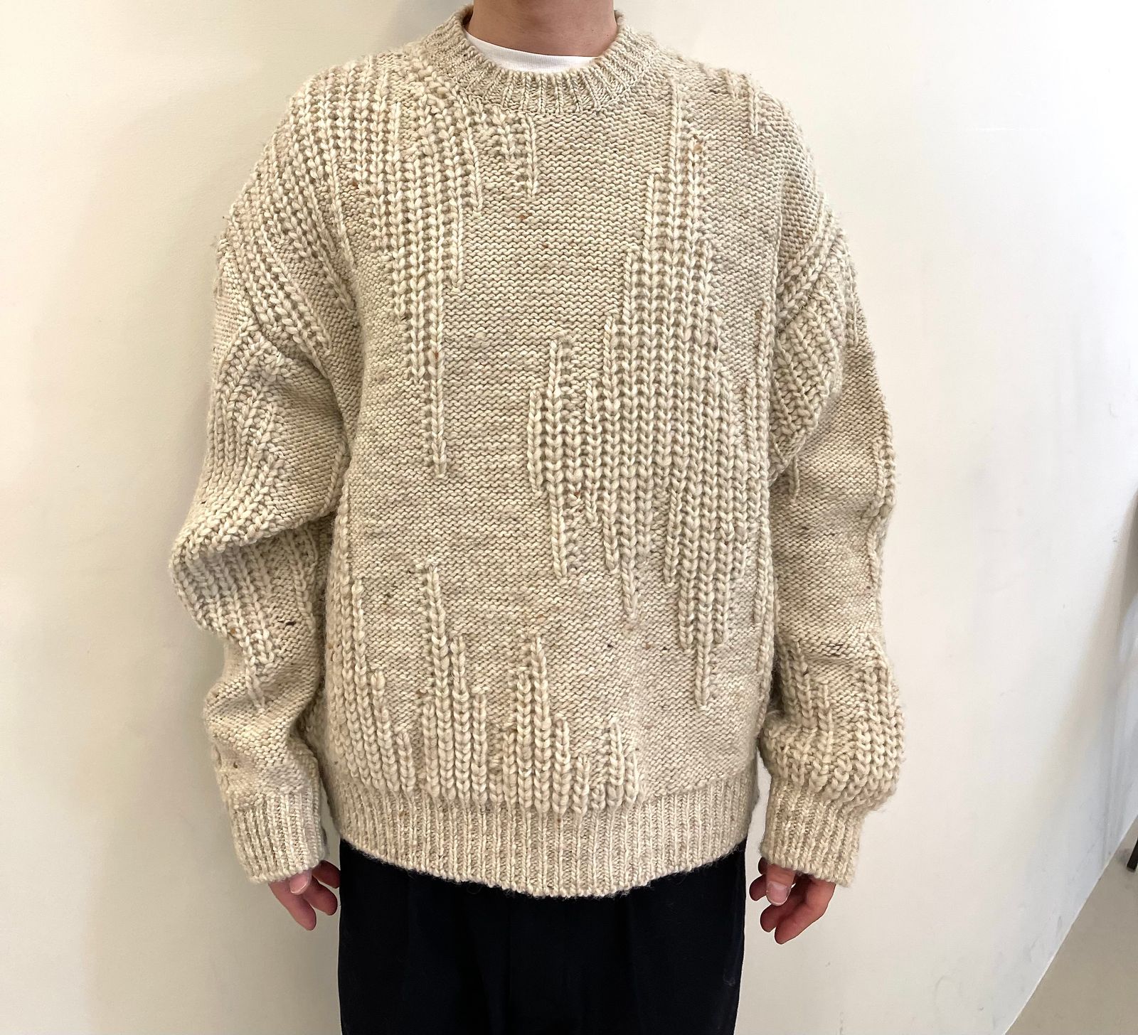 Yoke新品IRREGULAR KNITTED CREWNECK SWEATER - ニット