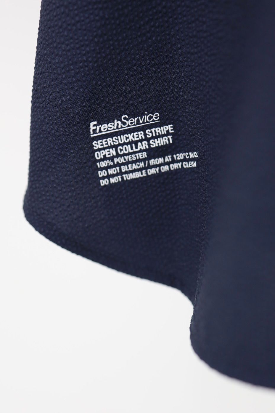 フレッシュサービス 26SS SEERSUCKER STRIPE OPEN COLLAR SHIRT(FSC262-50113)NAVY☆6月13日発売！