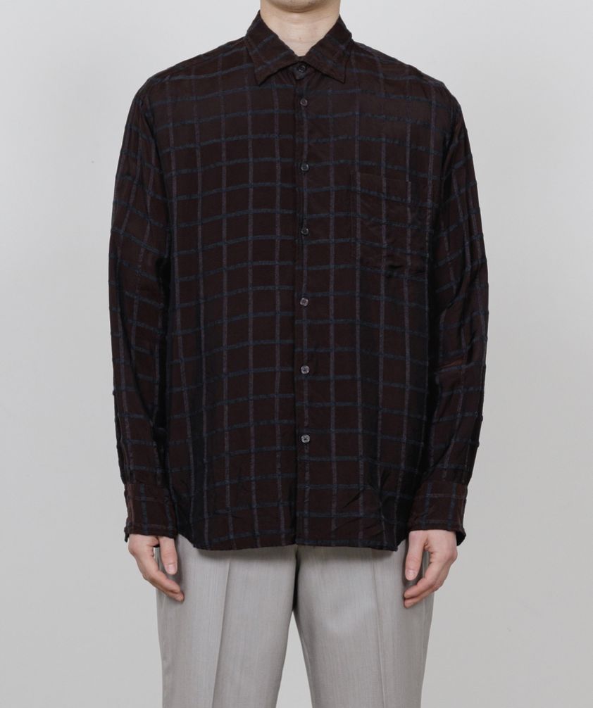 marka 26AW SEMI SPREAD COLLAR SHIRT(M26C02SH01C)BROWN CHECK☆新作発売！