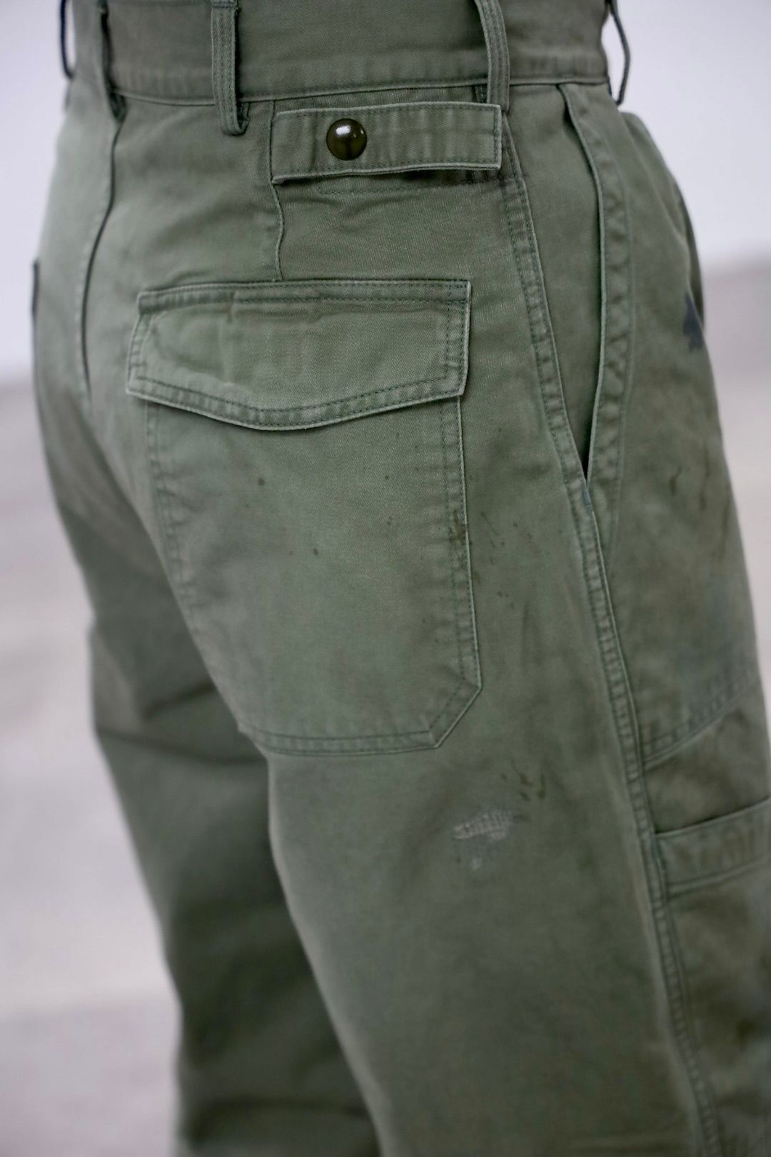 BOW WOW 25FWバウワウ REPAIRED USAF MECHANIC PANTS(BW252-RUMP) AGED SAGE GREEN