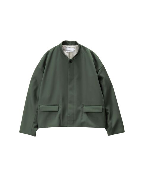 グラフペーパー Women's  25AW Techno Wool Nylon Stand Collar Short Jacket(GL253-20317)GREEN☆9月27日(土)発売！