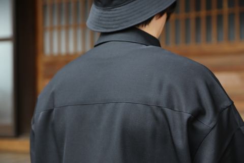 Graphpaper Selvage Wool S/S Oversized Box Shirt(GM212-50260) style.2021.6.19