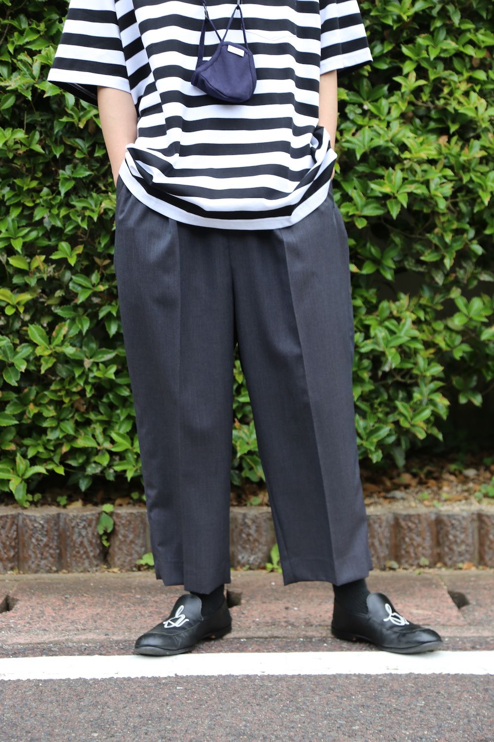 Graphpaper Border S/S Pocket Tee style. 2021.05.29.