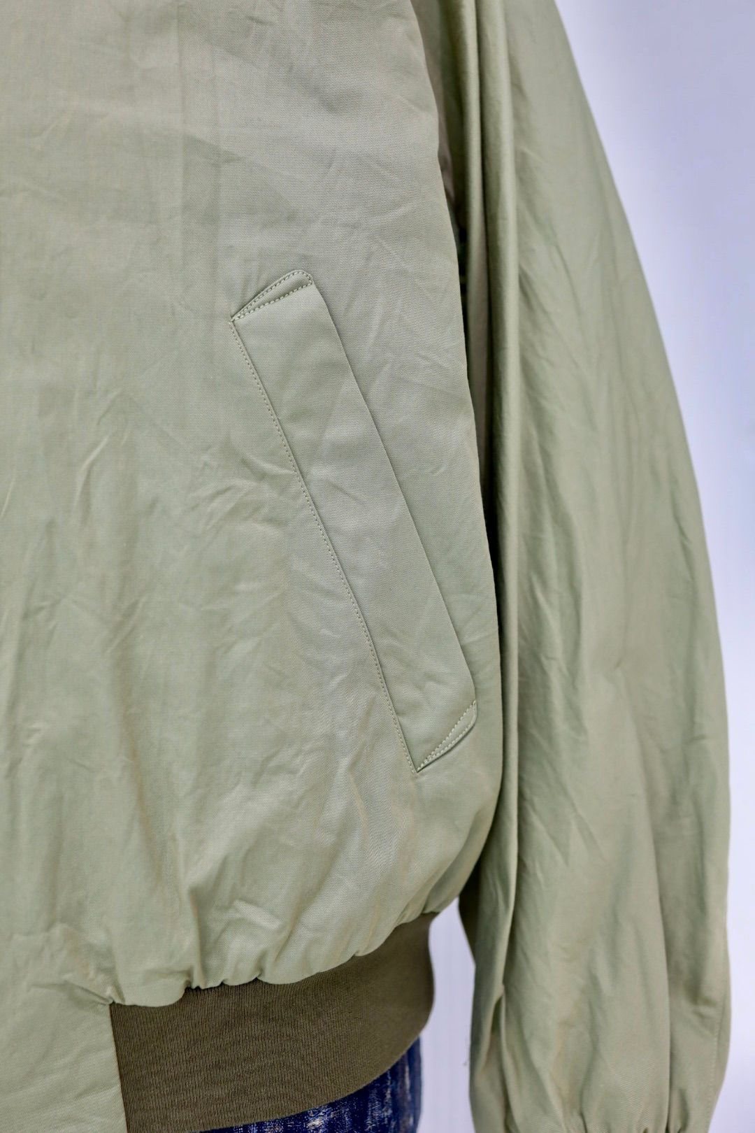 blurhms ブラームス 26SS ハリントンジャケット Cotton Gabardine Harrington Jacket(BHS26S003)GreenBeige☆新作発売！