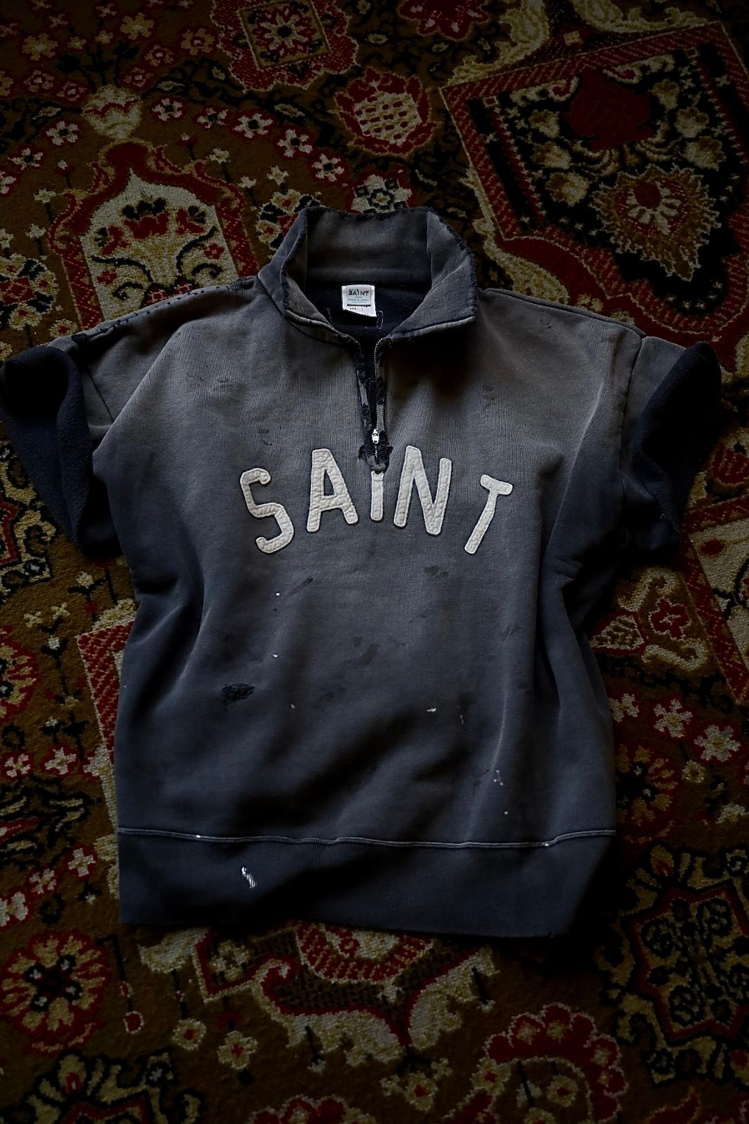 セントマイケル 26SS SAINT HALF ZIP SWEAT(SM-MK8-0000-052)CHARCOAL☆4月11日(土)発売！