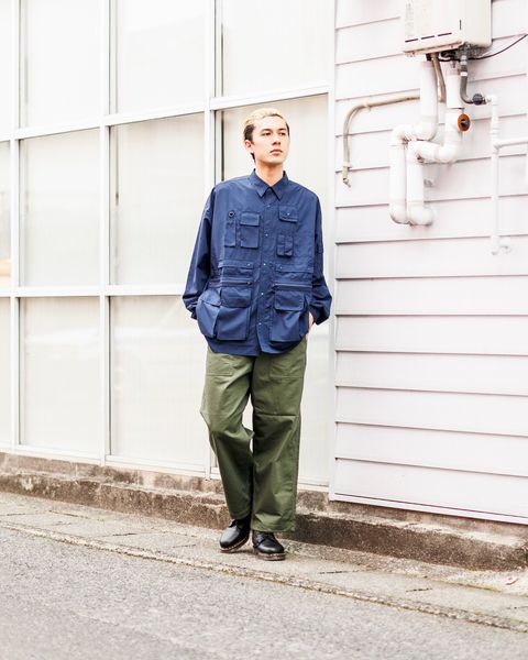 FreshService MINOTECH TAFFETA TACTICAL POCKET L/S SHIRT(NAVY)3月15日(土)新作発売！