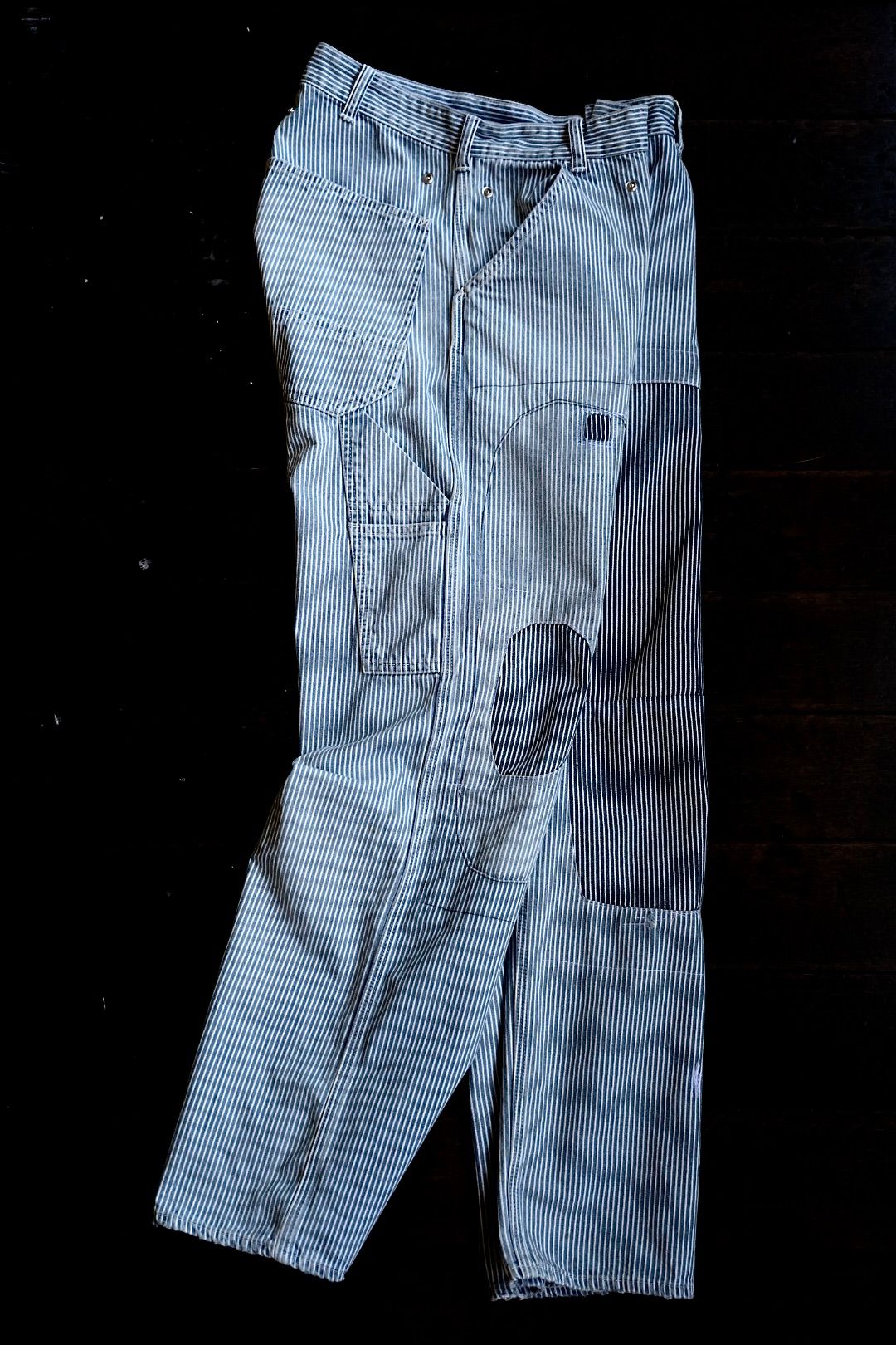 BOW WOW バウワウ HICKORY PAINTER PANTS with SEPARATE APRON(BW251-HPPA)HICKORY STRIPE AGING