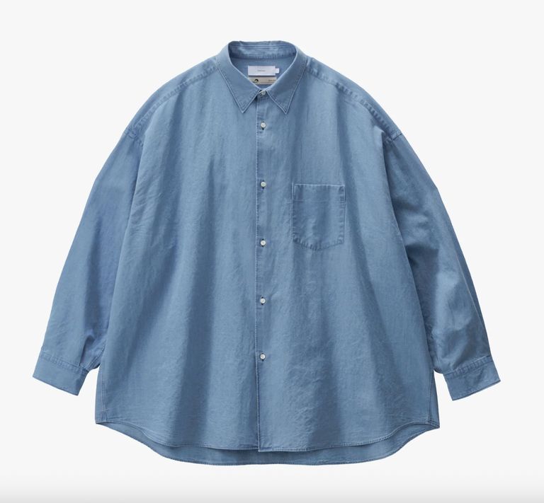 グラバー Graphpaper - グラフペーパー SIDOGRAS Indigo Poplin L/S