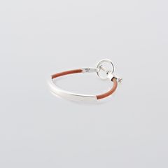 XOLO JEWELRY ショロジュエリー / Square Leather Bracelet (XOLB005)CAMEL