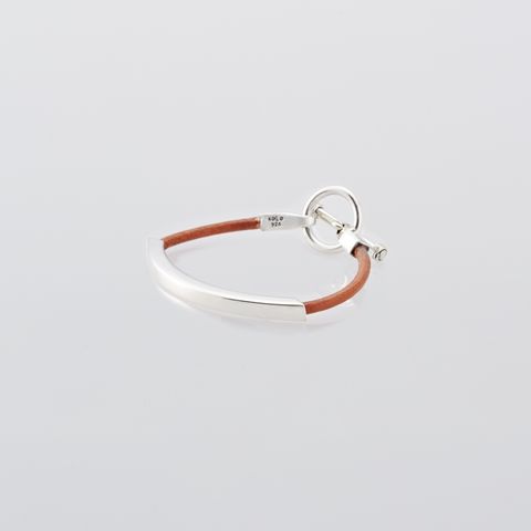 XOLO JEWELRY ショロジュエリー / Square Leather Bracelet (XOLB005)CAMEL