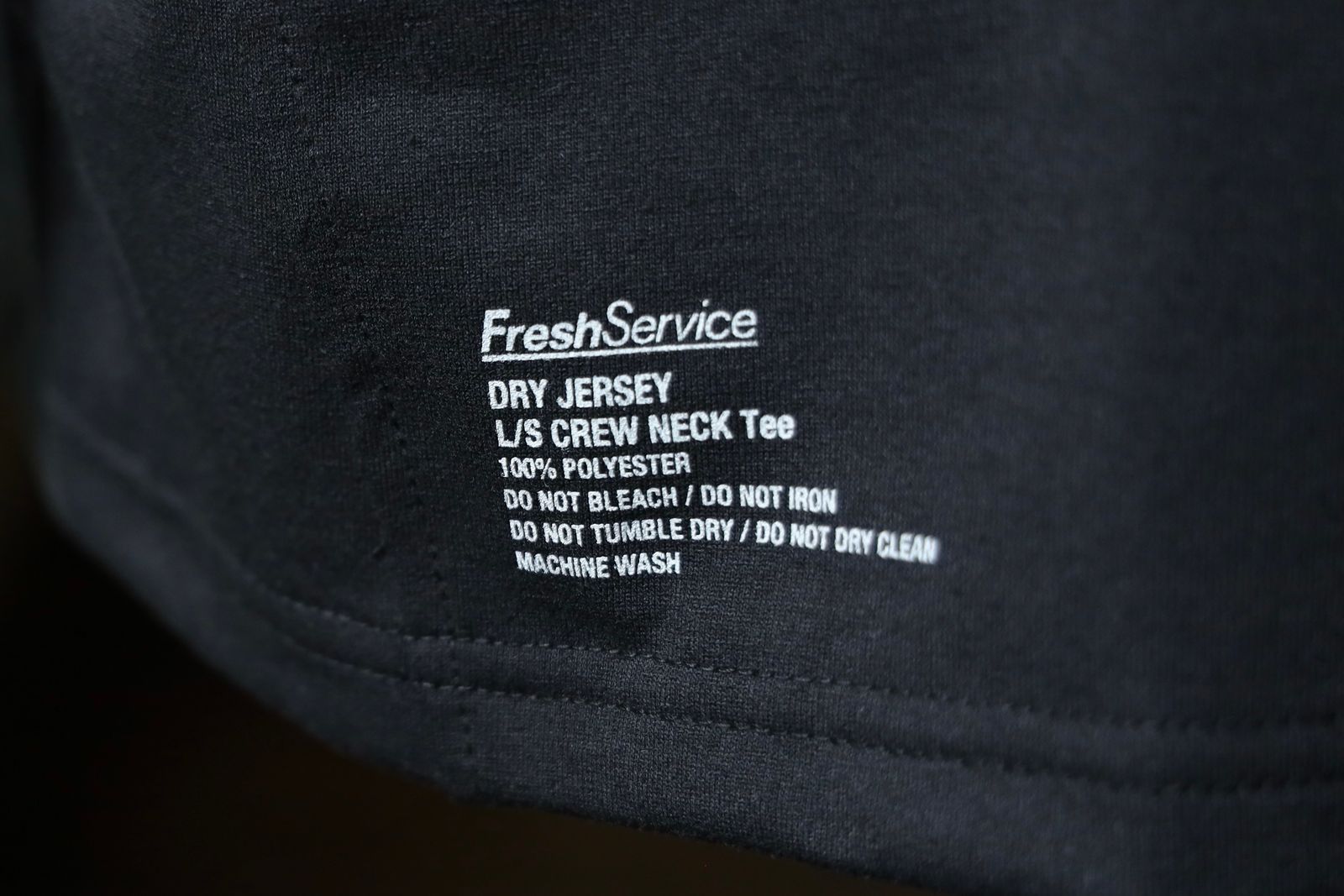 フレッシュサービス DRY JERSEY L/S CREW NECK TEE(FSC253-70084B)BLACK★7月26日(土)発売！