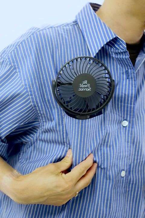 FreshService 26SS HRAFTeX® S/S STRIPE SHIRT"BLUE STRIPE"スタイル