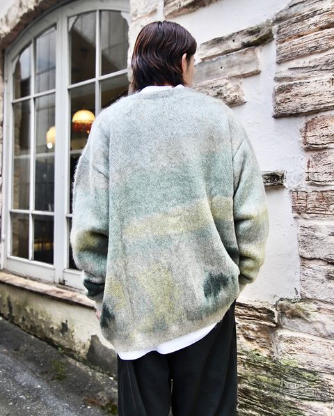 YOKE ヨーク 23AW LANDSCAPE MOHAIR JACQUARD CREWNECK CARDIGANスタイル
