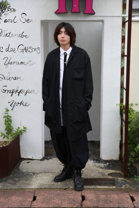 sulvam2020AW 新作Gabardine classic shirt"BLK" style.2020.7.31.