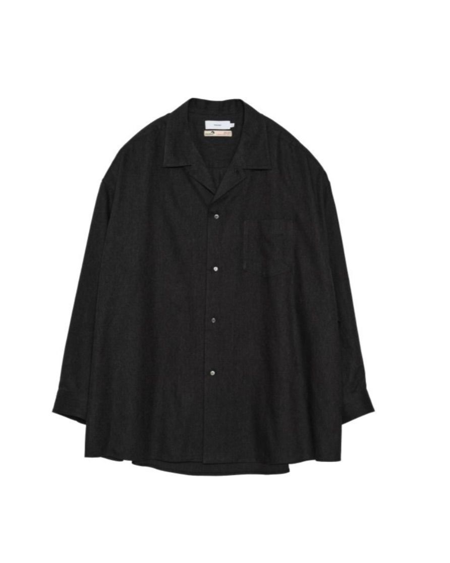 グラフペーパー 25AW SIDOGRAS Cotton Herringbone Flannel Sleeping Shirt(GM254-50044)BLACK☆10月25日(土)発売！