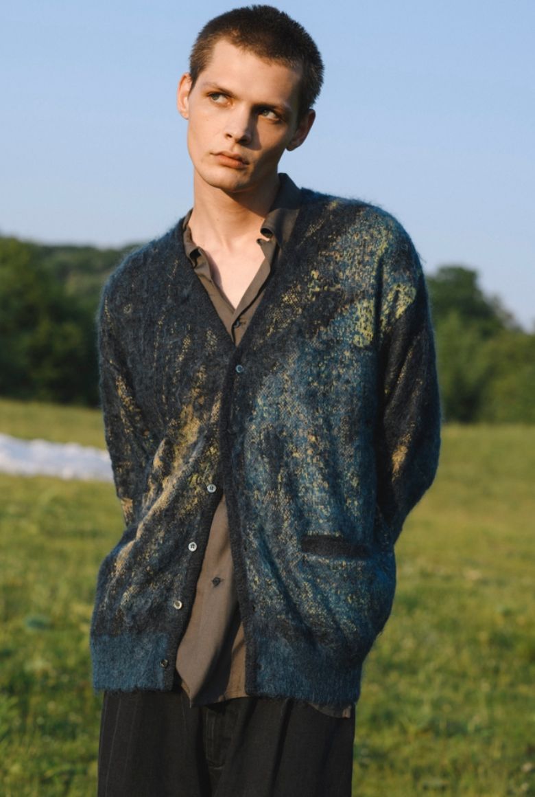 ヨーク  ニット Abstract Jaquard Mohair Cardigan(YK26SS01233S)GREEN☆11月29日(土)発売！
