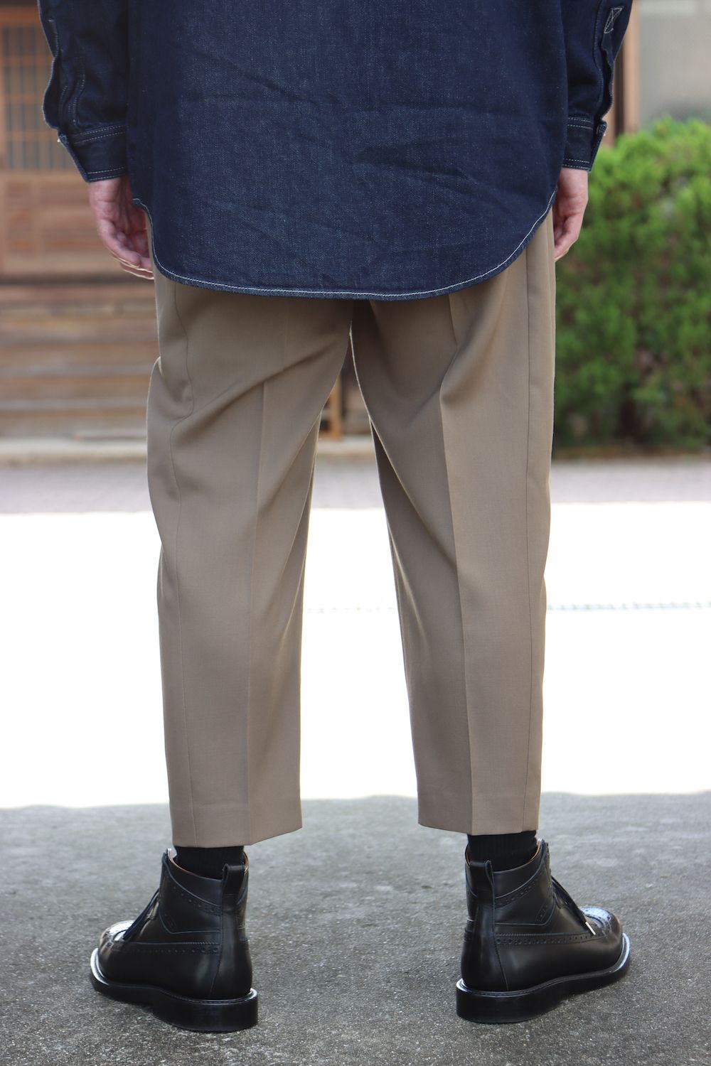 Graphpaper Denime Regular Collar Shirt(GM213-50077B) style.2021.10.3