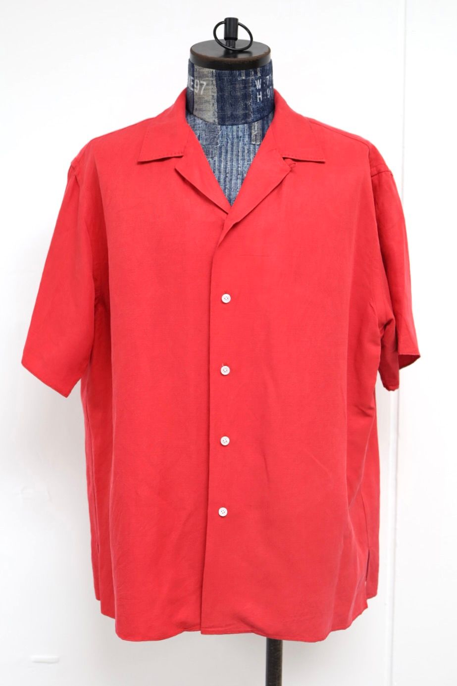 アプレッセ 2026 STYLE1  Vintage Silk Linen S/S Open Collar Shirts(26SAP-02-09)RED☆4月11日(土)発売！